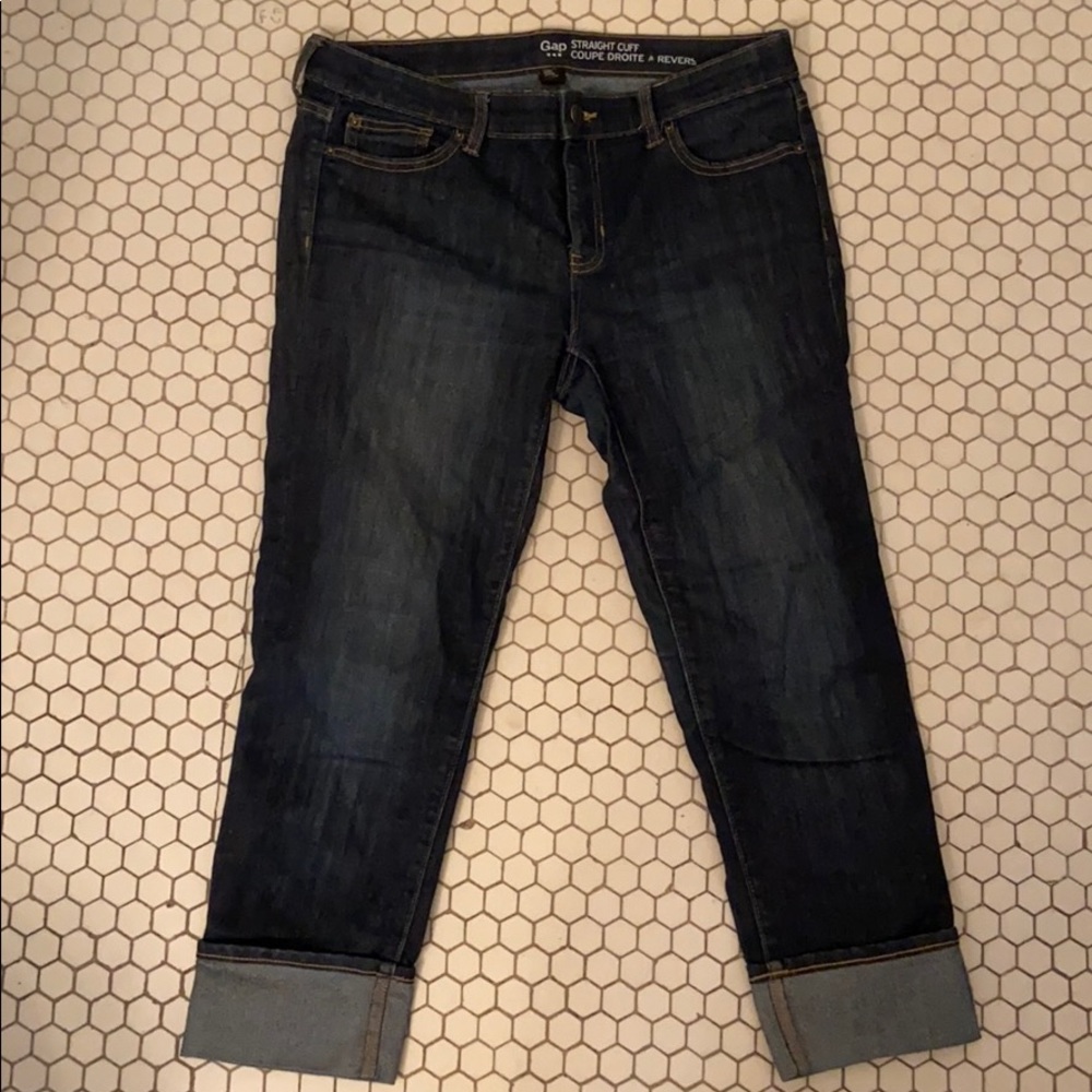 Rarely worn Gap straight Cuff jeans